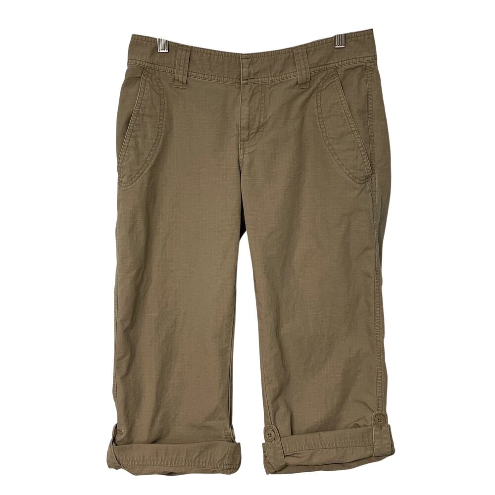 The North Face Cropped Ripstop Hiking Pants Size 8 Cotton Gorpcore Khaki